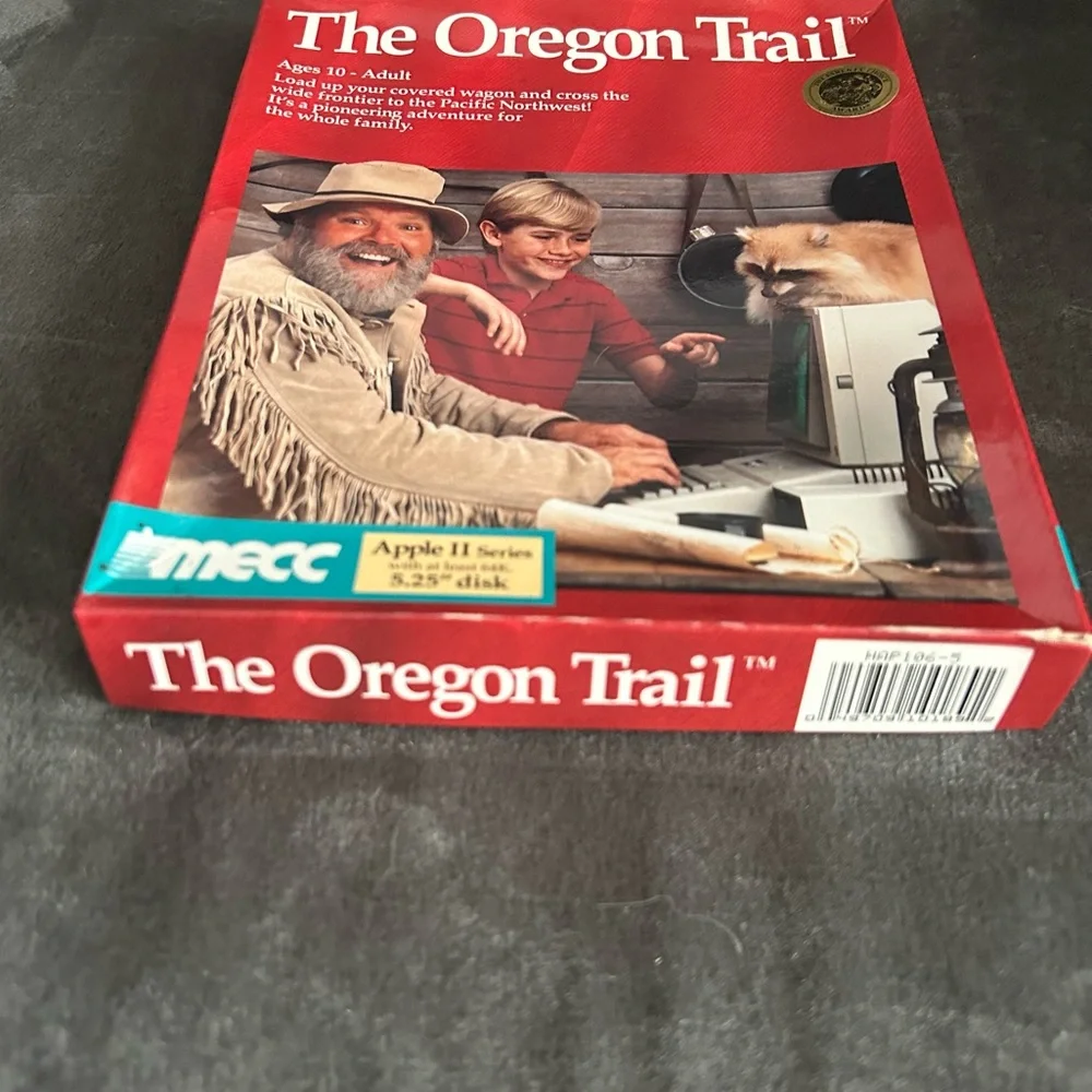 1986 Oregon Trail mecc Floppy Disk Original Box & Instructions PC Computer Game